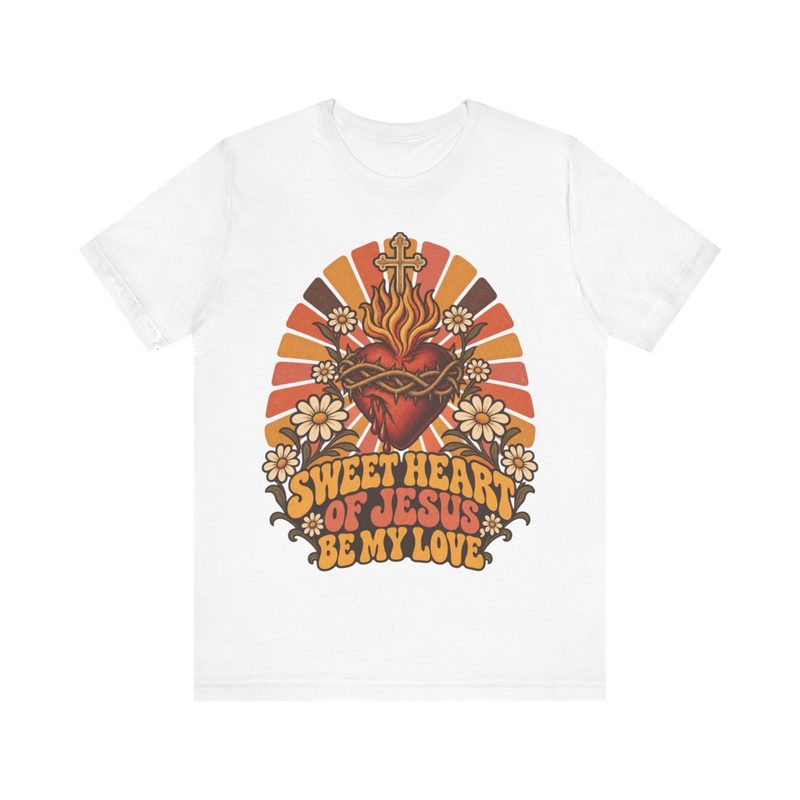 Sacred Heart Shirt with be My Love Sweet Jesus Retro Tee