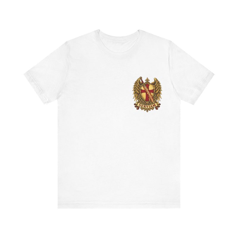 St Michael Emblem Back Print Tee with sticker Style Winged Crest